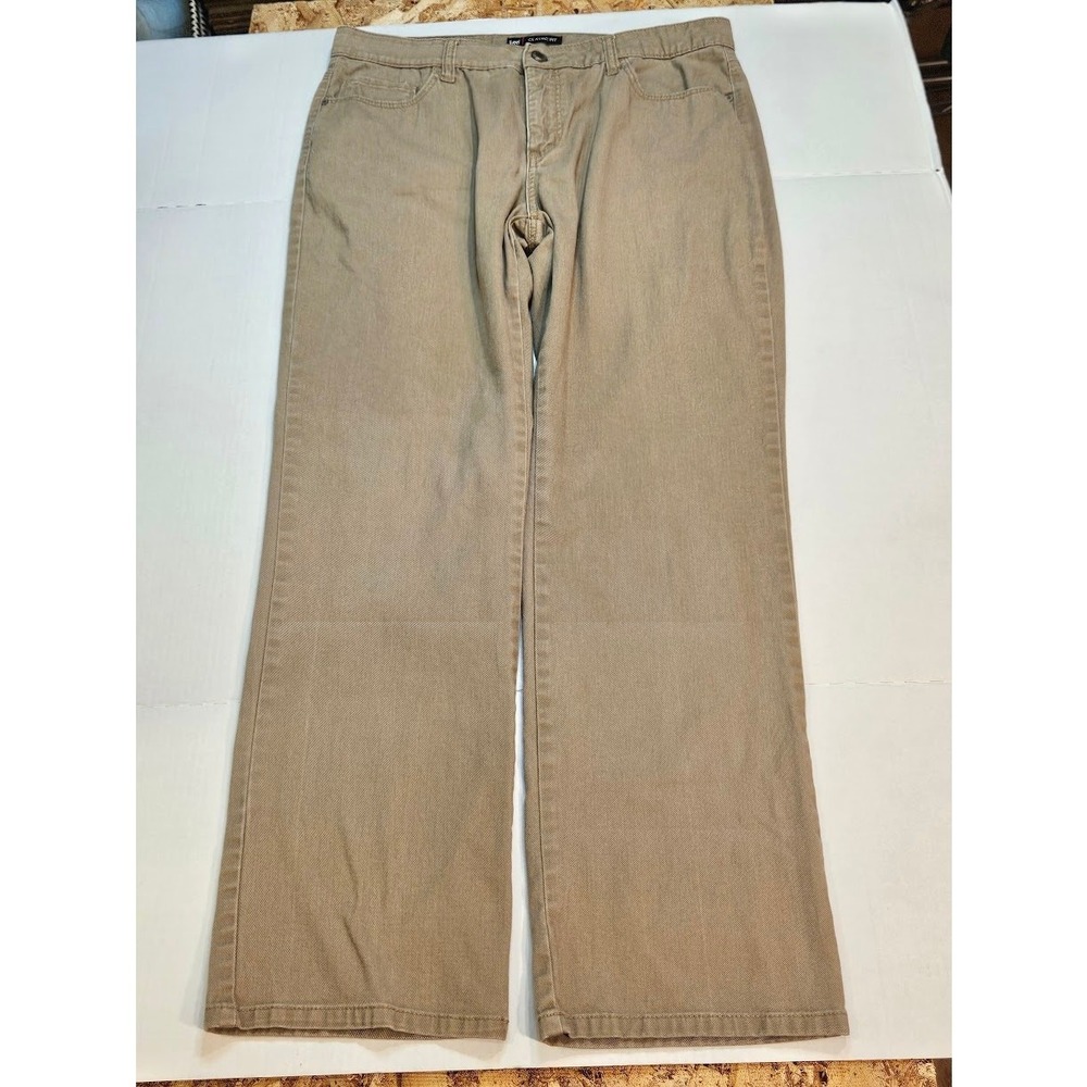 Lee Classic Fit 90s Tan Etched Deco Pocket - Size 12 - Picture 2 of 7
